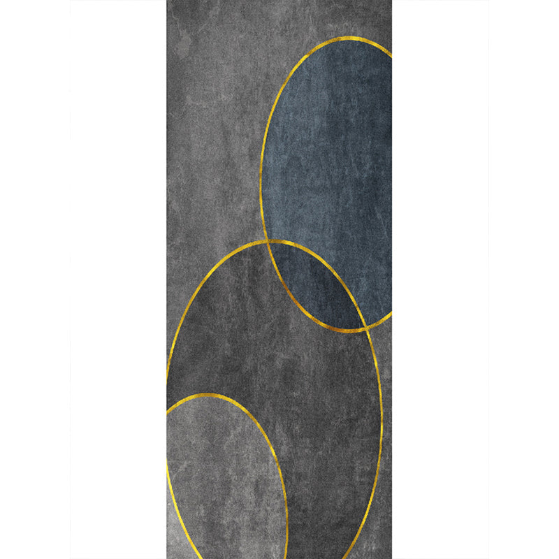 Contemporary Bedroom Rug Multi-Color Geometric Area Carpet Non-Slip Backing Pet Friendly Area Rug