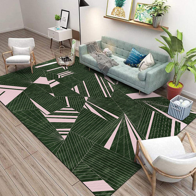 Minimalistisch geometrisch print Tapijt tapijt multi-kleuren polyster binnen tapijt niet-slip achtersteuning huisdiervriendelijke gemakkelijke verzorgingstapijt voor salon