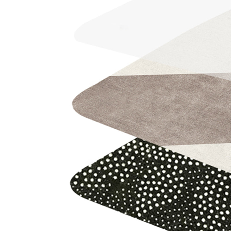 Casual Living Room Rug Multi Color Geometric Print Indoor Rug Polyster Non-Slip Backing Stain-Resistant Area Rug