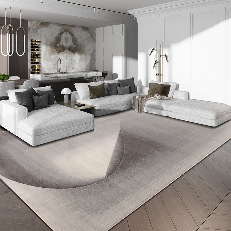 Modern Living Room Rug Multi Colored Abstract Printed Area Carpet Polyster Non-Slip Backing Pet Friendly Indoor Rug