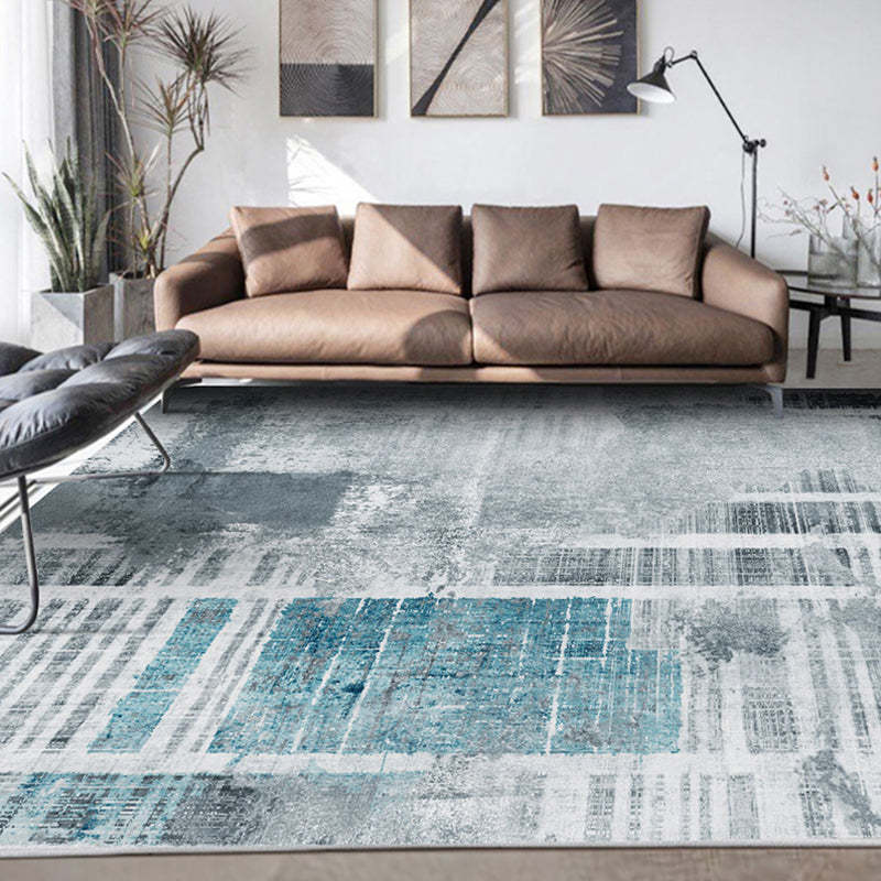 Scandinavische decoratie Rug multi-kleuren geometrische printruimte tapijt synthetisch niet-slip huisdiervriendelijke binnenkleed tapijt