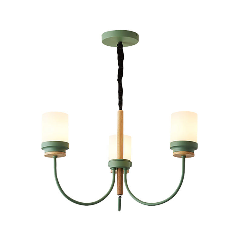 Art déco ombre effilée lampe suspendue en métal 3 lumières suspendues lustre pour chambre à coucher