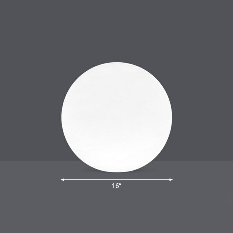 White Spherical Rechargeable Ground Lamp Minimalist Plastic Solar LED Lawn Light for Yard