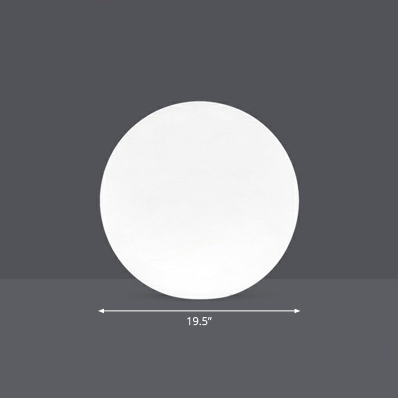 White Spherical Rechargeable Ground Lamp Minimalist Plastic Solar LED Lawn Light for Yard