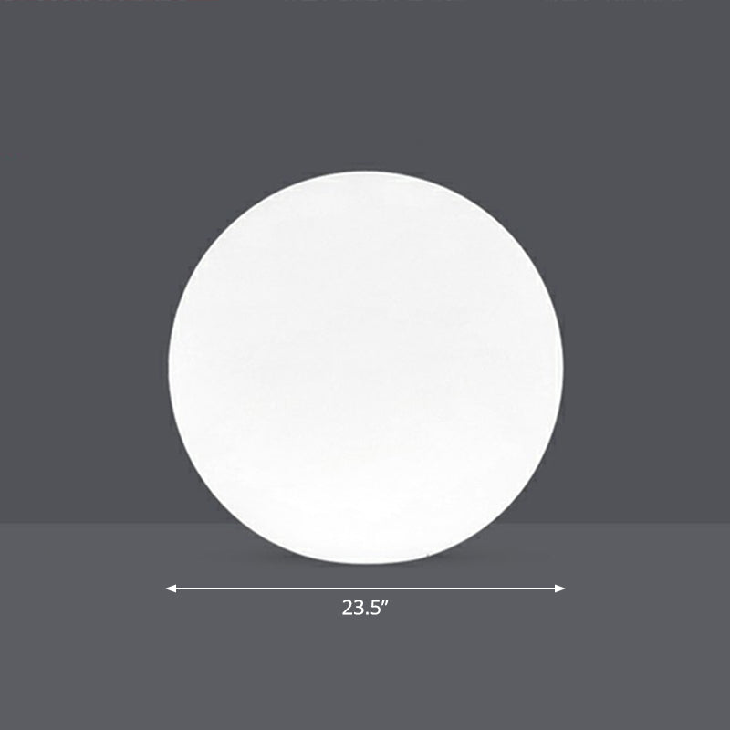 White Spherical Rechargeable Ground Lamp Minimalist Plastic Solar LED Lawn Light for Yard