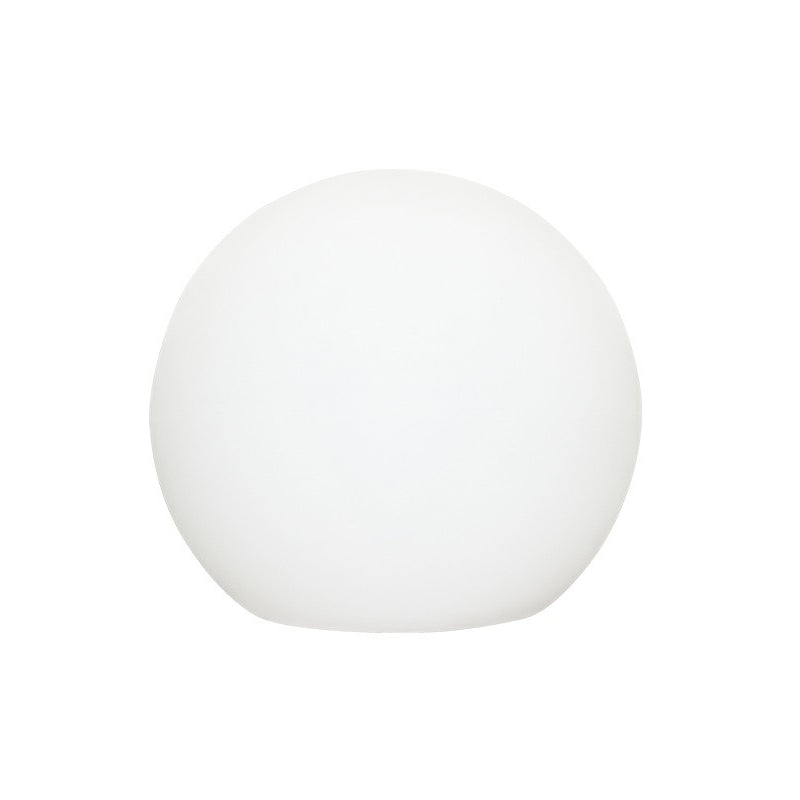 White Spherical Rechargeable Ground Lamp Minimalist Plastic Solar LED Lawn Light for Yard