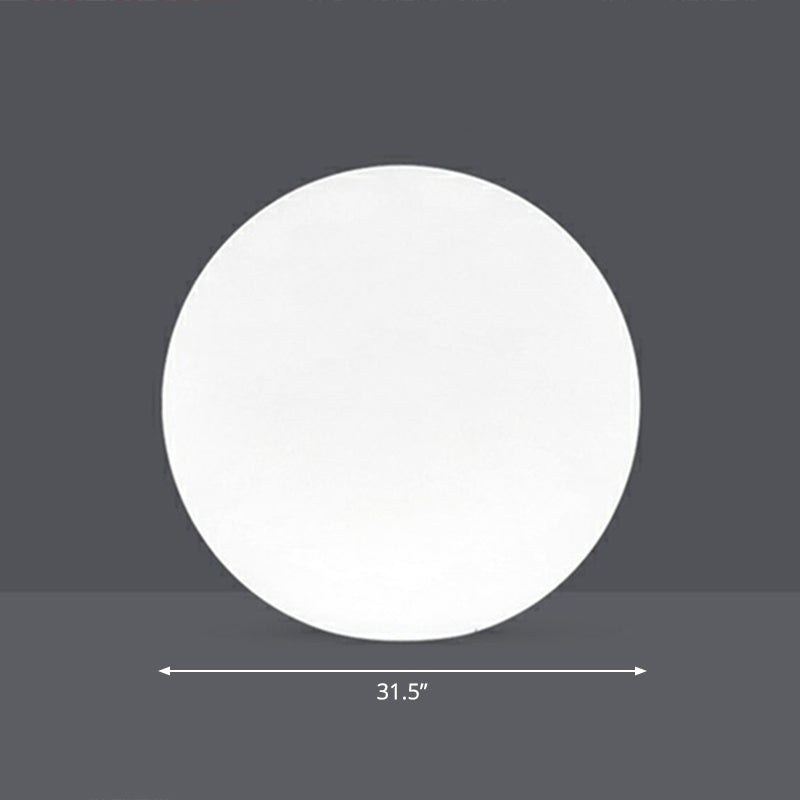 White Spherical Rechargeable Ground Lamp Minimalist Plastic Solar LED Lawn Light for Yard