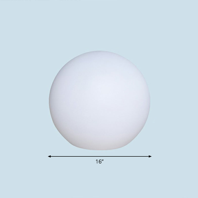 Solar Ball Plastic Lawn Light Simplicity White LED Ground Lighting for Courtyard