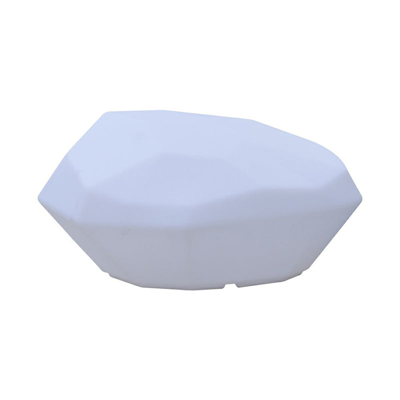 USB Charging Outdoor LED Ground Light Modern White Path Light with Rock Plastic Shade