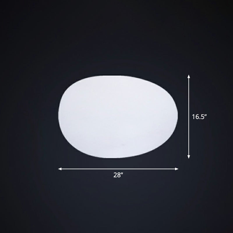 Stone Shaped Rechargeable Landscape Lamp Minimalist Plastic White LED Lawn Light for Yard