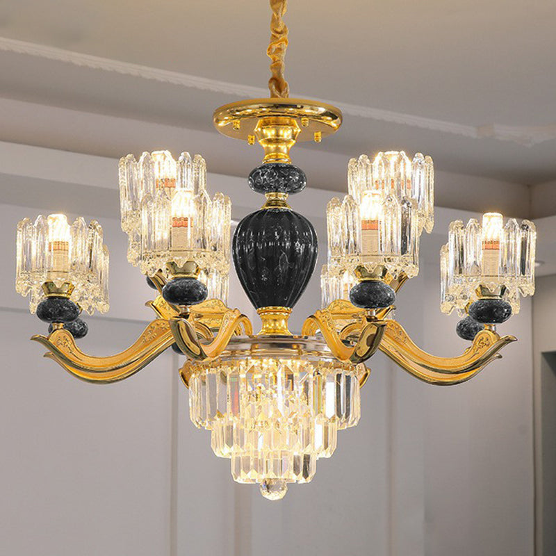 Prismatisch kristal kroonluchter vintage cilindrische eetkamer gesuspendeerde verlichting armatuur