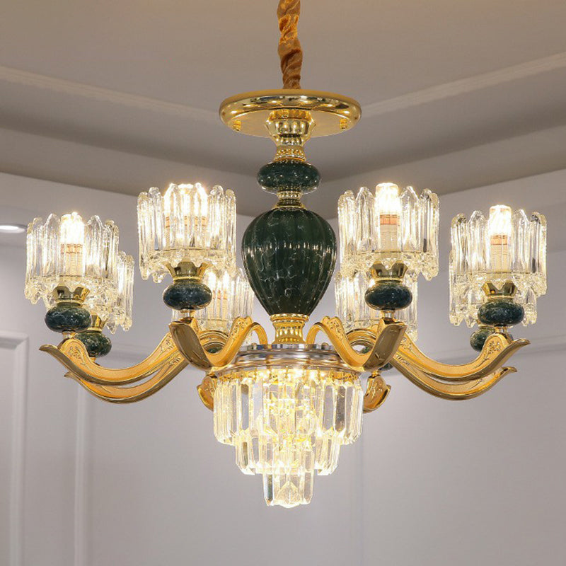 Prismatisch kristal kroonluchter vintage cilindrische eetkamer gesuspendeerde verlichting armatuur