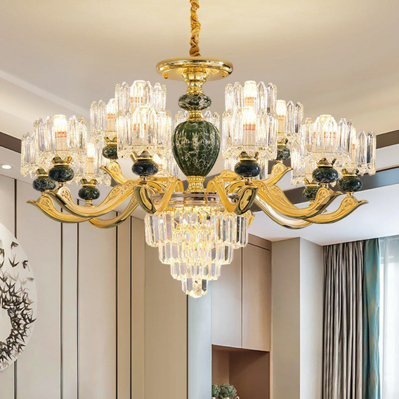 Prismatisch kristal kroonluchter vintage cilindrische eetkamer gesuspendeerde verlichting armatuur