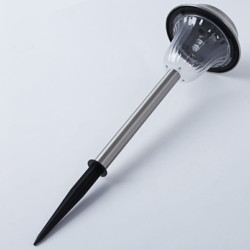 Silver Bell LED Ground Light Minimalism Plastic Solar Stake Lighting for Courtyard