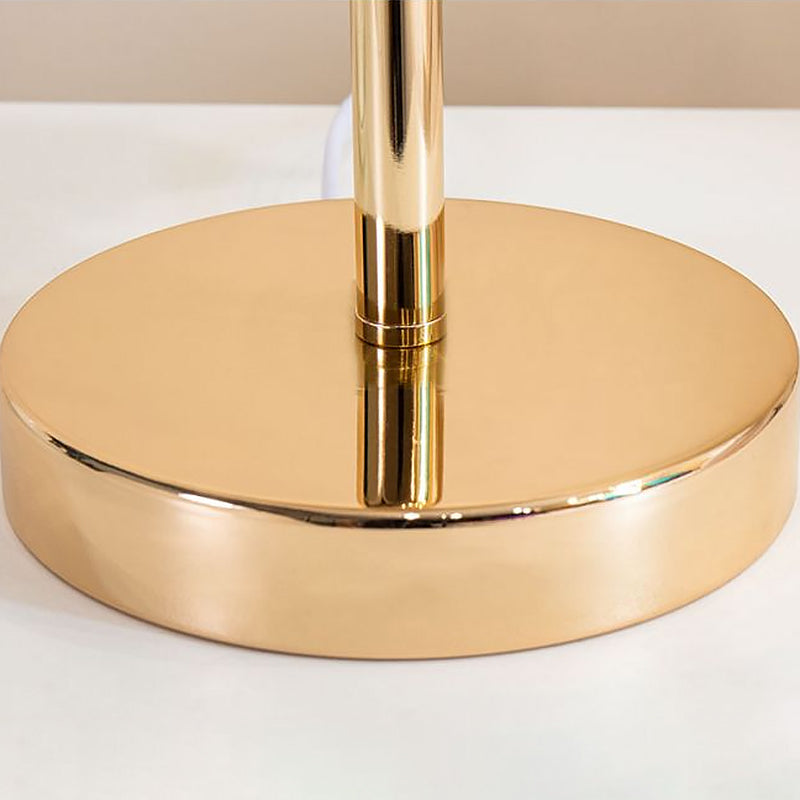 Minimalistic 1 Head Nightstand Lamp Cylindrical Table Light with Feather Shade for Bedroom
