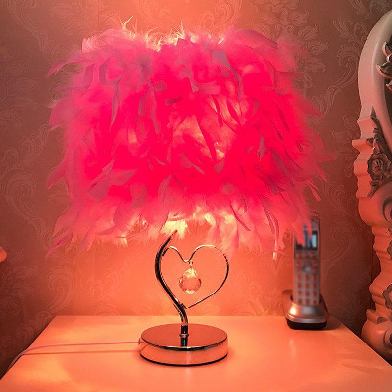 Éclairage de table de plumes en forme de cylindre LAMPE NORDIQUE SEUX-BULB