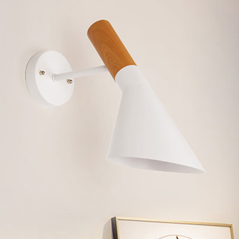 Nordic Style Monochrome Wall Light Single Bulb Metallic Sconce Light for Showroom Gallery
