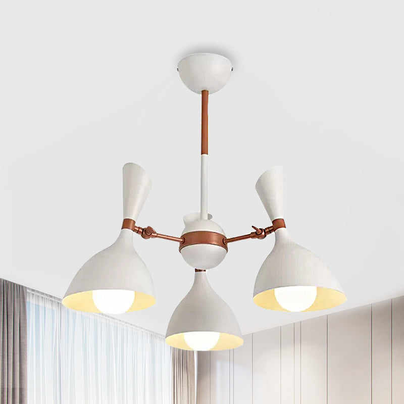 Living Room Kindergarten Pendant Light Metal Contemporary Monochrome Chandelier