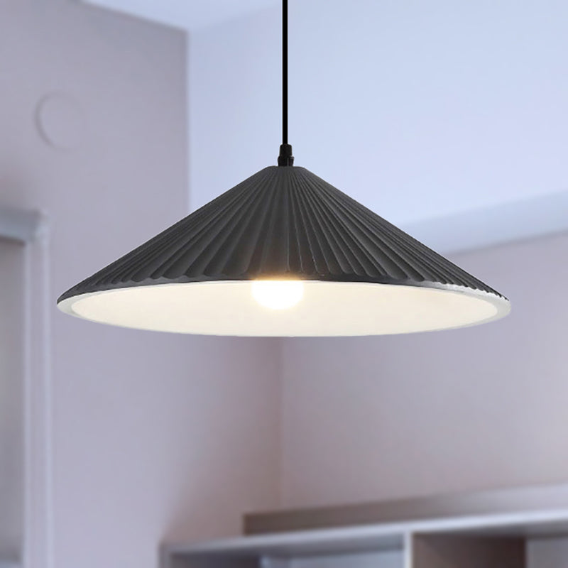 Hat Cosicero Pendiente Luz Modernismo Resina 1 Luz 8 "/12.5"/16 "Dia Gris/Blanco/Negro Kit de lámpara colgante