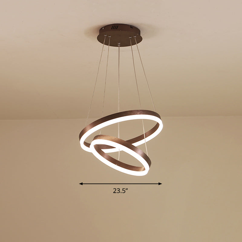 Lampadario a forma di ciclo acrilico Minimalista Elegante Lampada di sospensione a LED LED