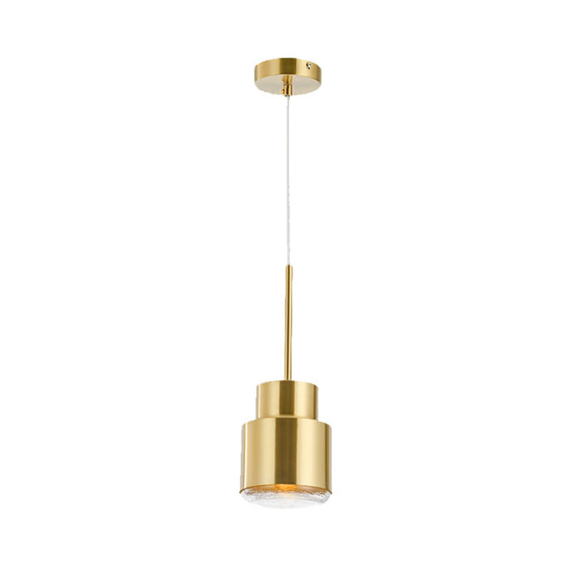 Granaatvormige druppel hanger postmodern metaal metaal 1-licht goud slinger licht met glazen diffuser