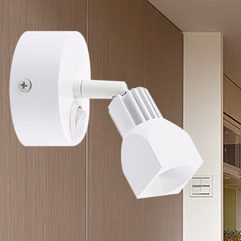 Spotlight in alluminio Mini Spotlight Contemporary LED LAMPAGNO BLACO/BIANCA con/senza interruttore in illuminazione bianca/calda