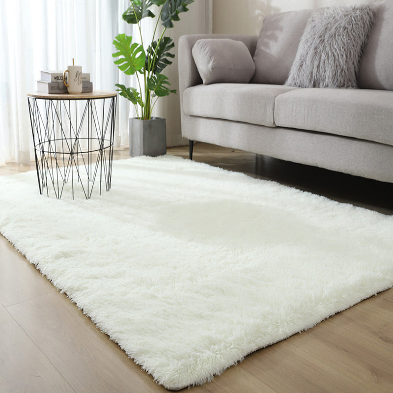 Mehrfarbiger einfarbiger Teppich aus Polyster, lässiger Teppich für den Innenbereich, schmutzabweisend, haustierfreundlich, pflegeleichter Teppich für das Wohnzimmer