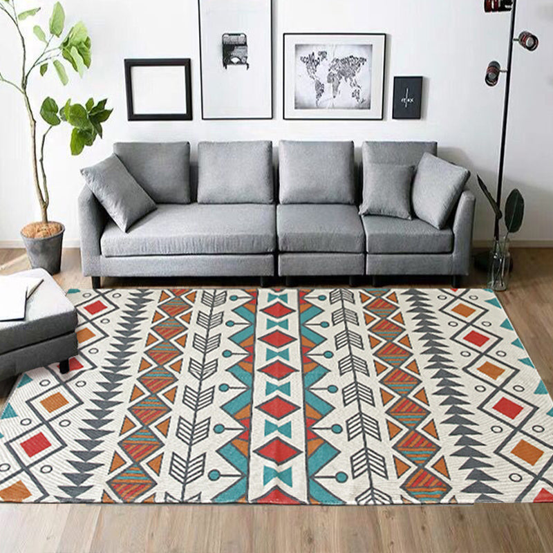 Zuidwestelijke slaapkamer tapijt tapijt veelkleurig tribale geprinte gebied tapijt jute huisdiervriendelijke vlekbestendige binnenkleed tapijt