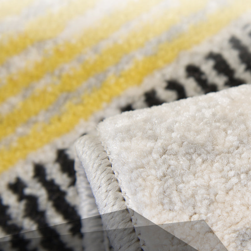 Multi Color Simple Rug Polypropylene Geometric Print Indoor Rug Anti-Slip Backing Pet Friendly Area Carpet for Living Room