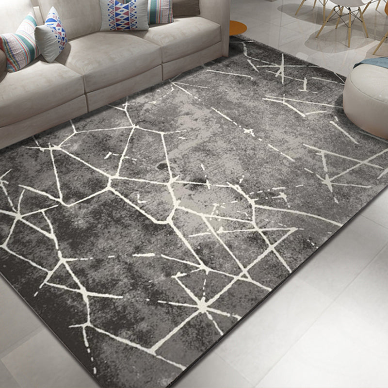 Multi Color Simple Rug Polypropylene Geometric Print Indoor Rug Anti-Slip Backing Pet Friendly Area Carpet for Living Room