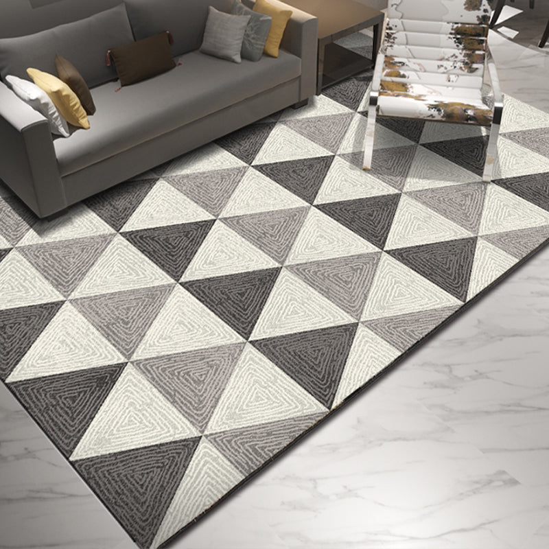 Multi Color Simple Rug Polypropylene Geometric Print Indoor Rug Anti-Slip Backing Pet Friendly Area Carpet for Living Room