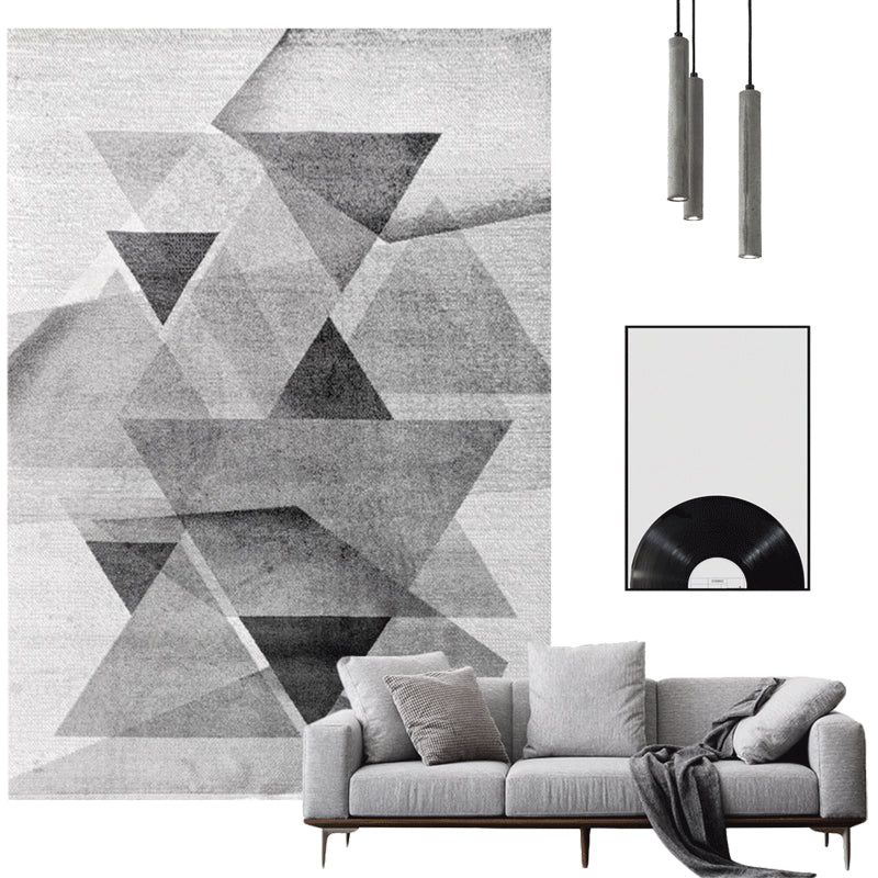 Basic Living Room Rug Multi Color Stripe Print Indoor Rug Polypropylene Anti-Slip Backing Easy Care Area Carpet