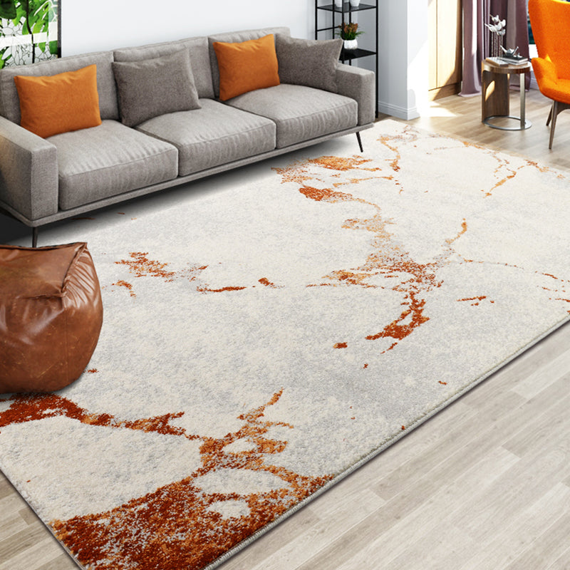 Calming Living Room Rug Multi Colored Geometric Indoor Rug Polypropylene Anti-Slip Easy Care Area Carpet