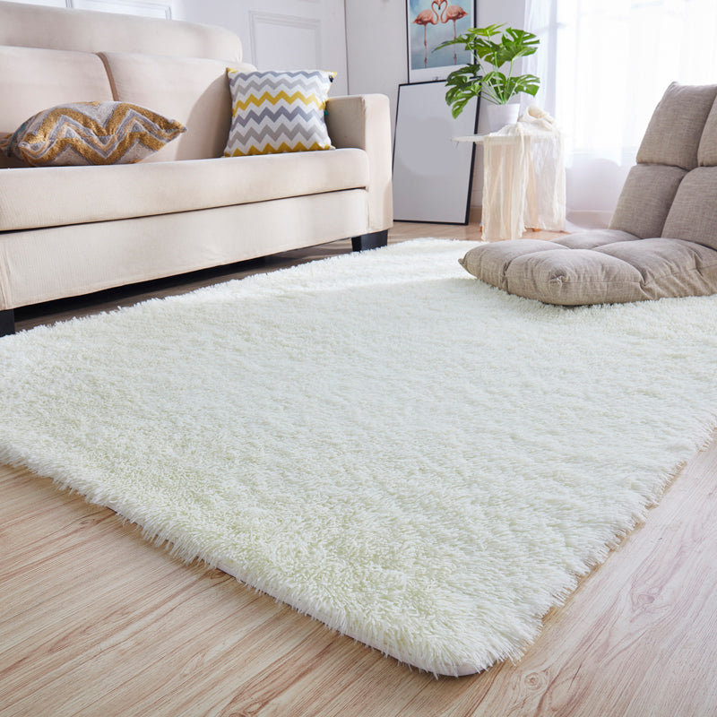 Casual Decoration Rug Multicolored Solid Color Indoor Rug Polyster Non-Slip Backing Easy Care Area Carpet