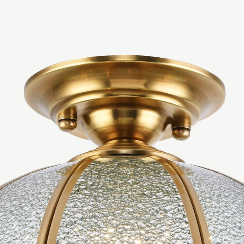 Tradition Dome Semi Flush Mounting Clear Water Glass 1 Luz de techo de bombilla para el pasillo