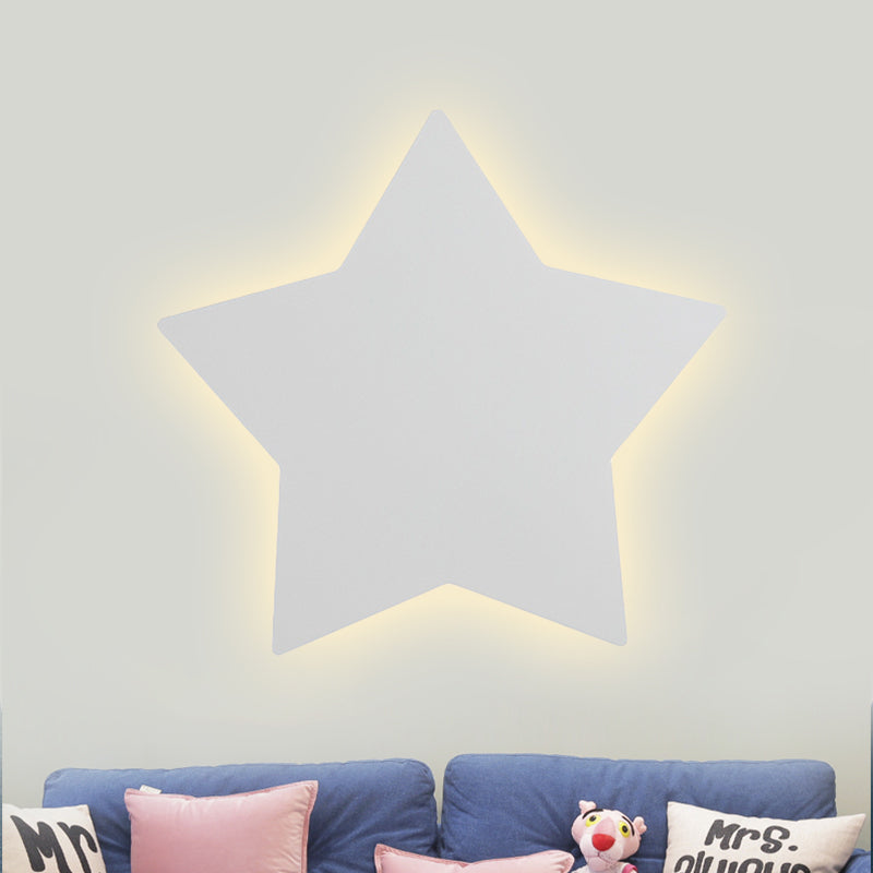Contemporary Slim Panel Star Sconce Lamp Wooden LED Wall Light for Corridor Kitchen