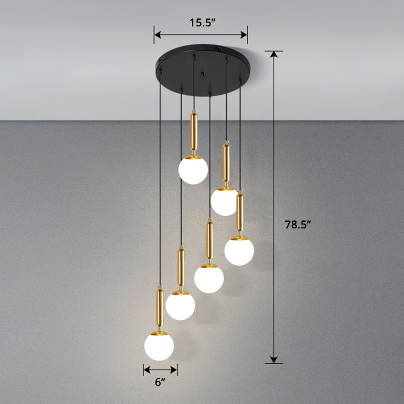 Scale globali Multi Lamp Affermazione Crema Light Cream Apparecchiatura a sospensione moderna
