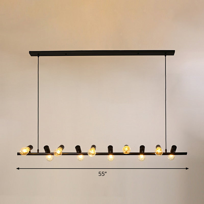 Black Naked Bulb Spotlight Spotlight Industrial Ironing Sala Dining Sala Luce a soffitto