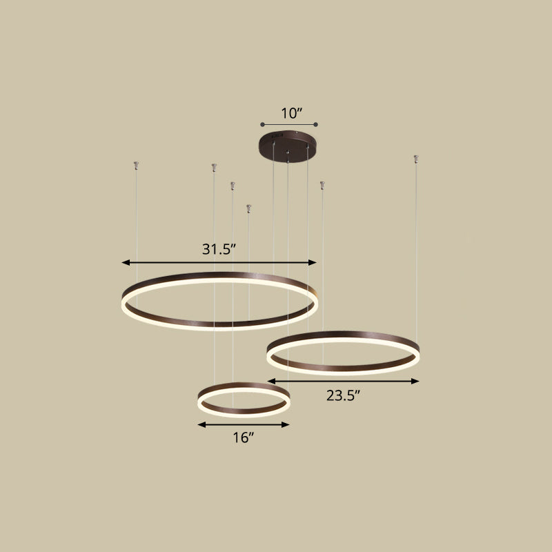 Lampada a ciondolo a LED a LED a LED a LED in alluminio Lampada lampadario a LED per soggiorno