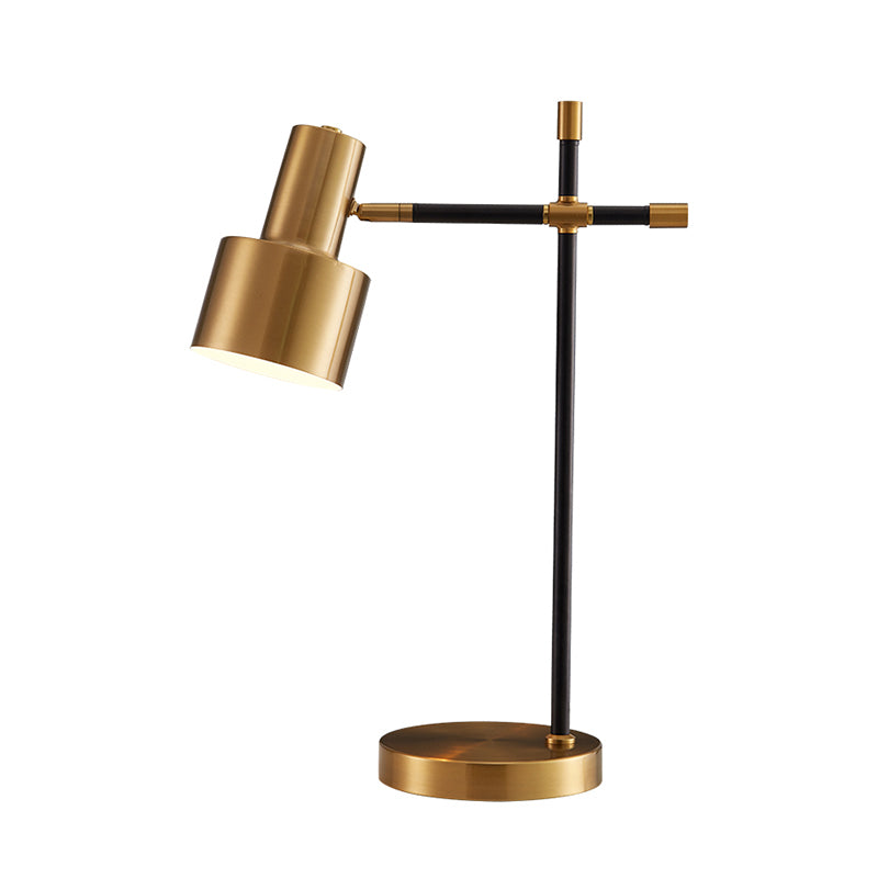 Lumo da scrivania dello studio regolabile granata 1 lampada da tavolo in stile postmoderno in oro-nero