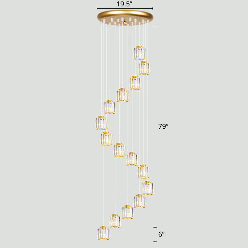 Shaded Glass Multi Light Pendant Lighting Modern Ceiling Hang Lamp for Living Room