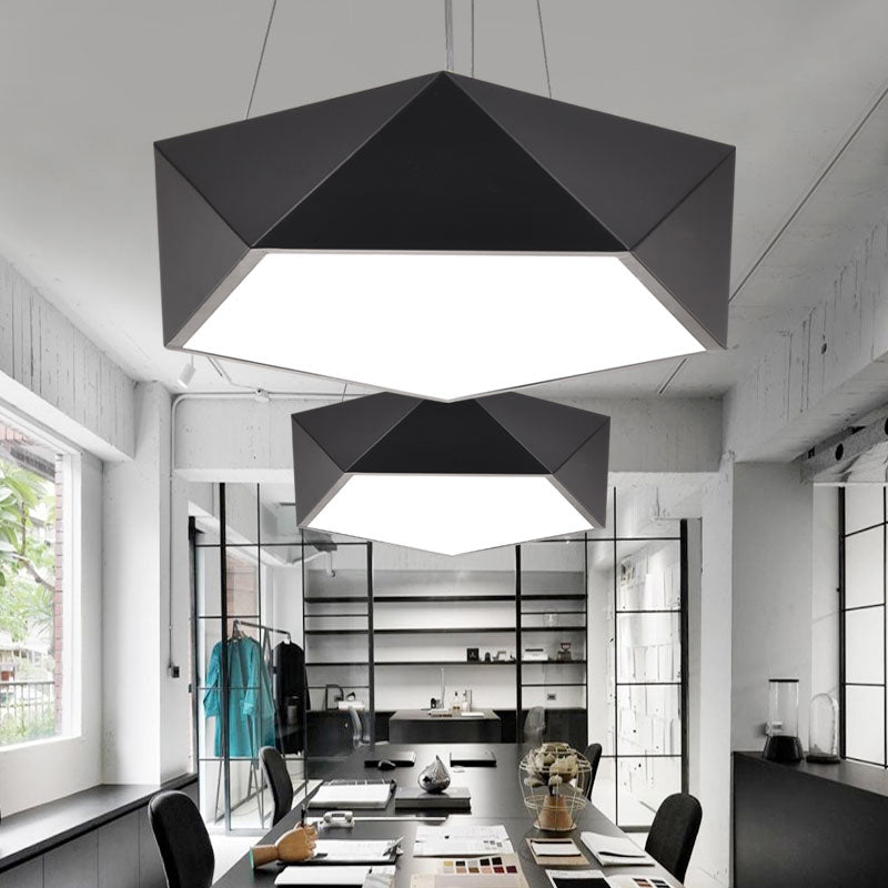 Schwarzes Pentagon LED Hängende Leuchte modern