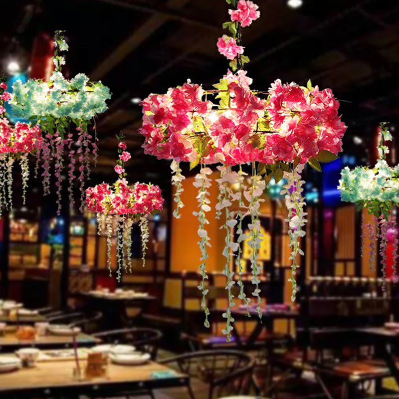 Luce il lampadario metallico Farmhouse Flower Dining Room Suspension Light