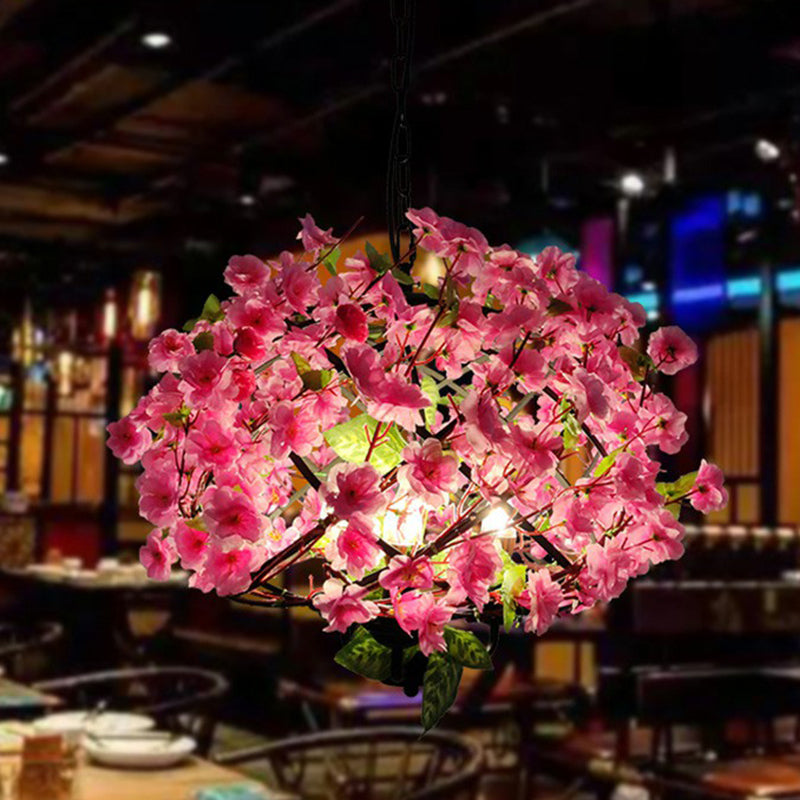 Metallic Chandelier Lighting Farmhouse Flower Dining Room Spussion Pendant Light
