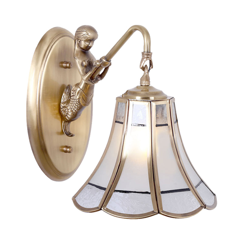 Trumpet Sconce Sconce tradizionale metallo 1 illuminazione montata a parete con sirena