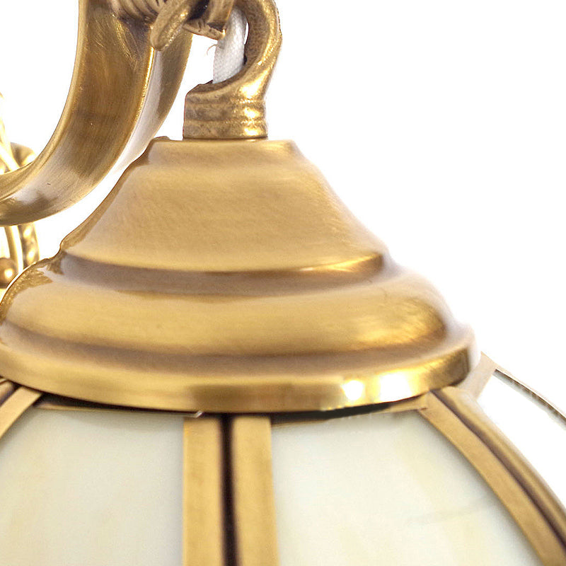 Sphère en laiton Light Light Traditional 1 tête d'éclairage mural métallique pour le couloir