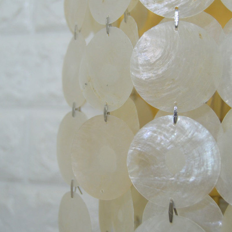 Shell Circle Strands Lampada da parete Stile Country 1 Camera da letto Prontone Luce in oro