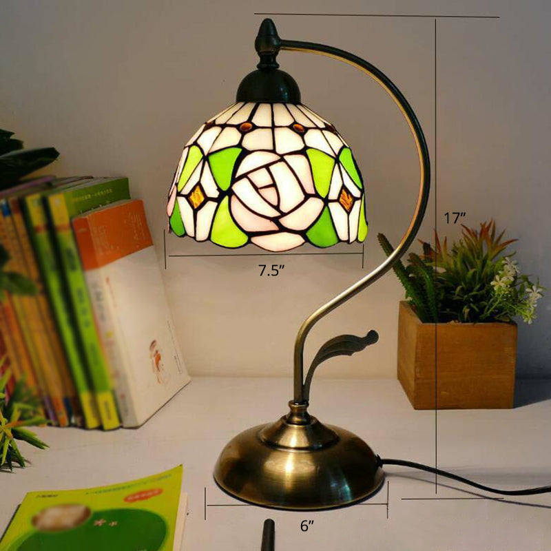 Tiffany Golyck Table Table Lampe 1 tête de chevet métal