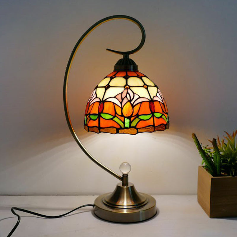 Tiffany Golyck Table Table Lampe 1 tête de chevet métal