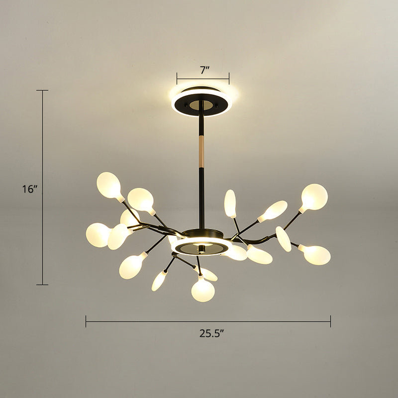 Postmoderne Firefly -LED -Kronleuchter -Acryl -Wohnzimmer Hängnisbeleuchtung